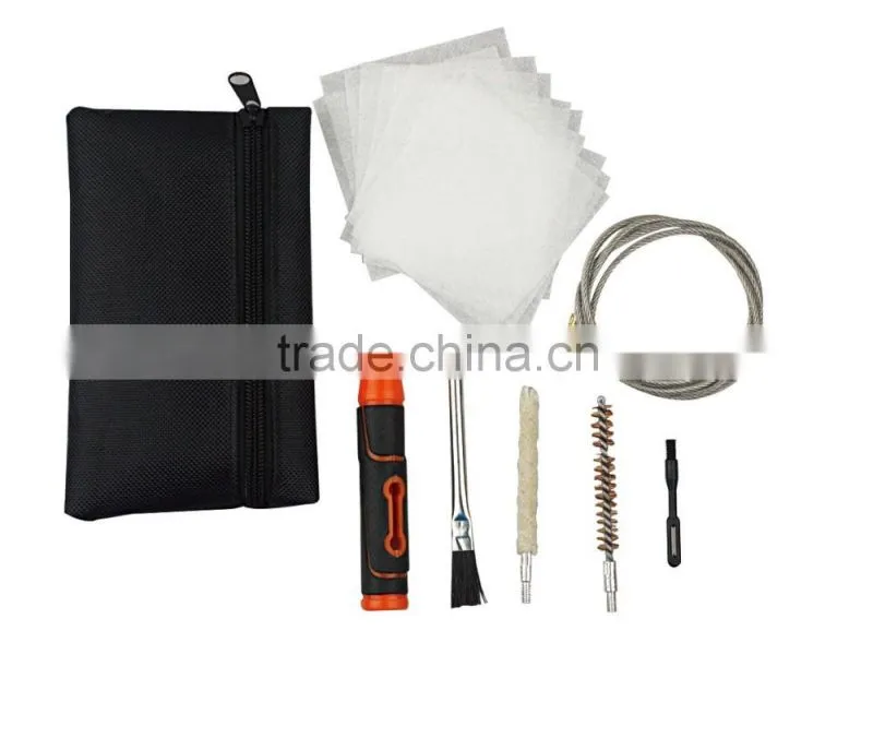 cleaning kit with flexible cable in bag, gun cleaning kit, gun accessories