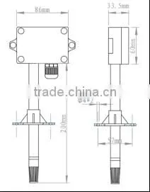 integrated temperature & humidity sensor. with customized design