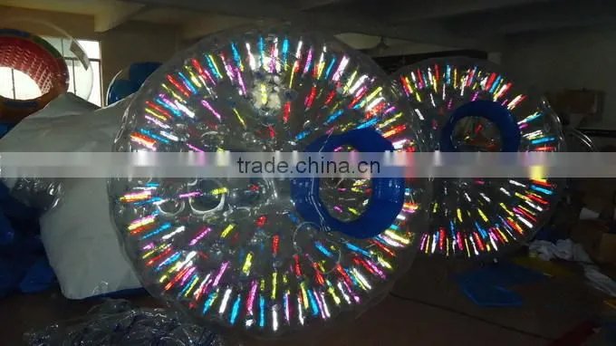 2015 New arrvail inflatable shinning zorb ball harness zorb ball for sale