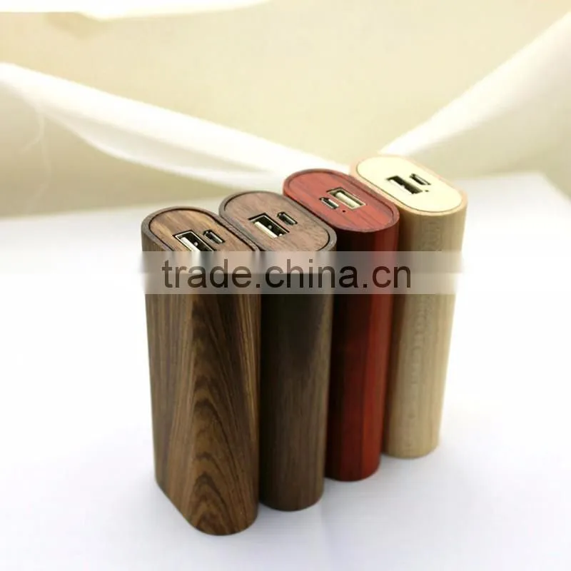 2016 newest product portable wooden power bank charger 5200mAh