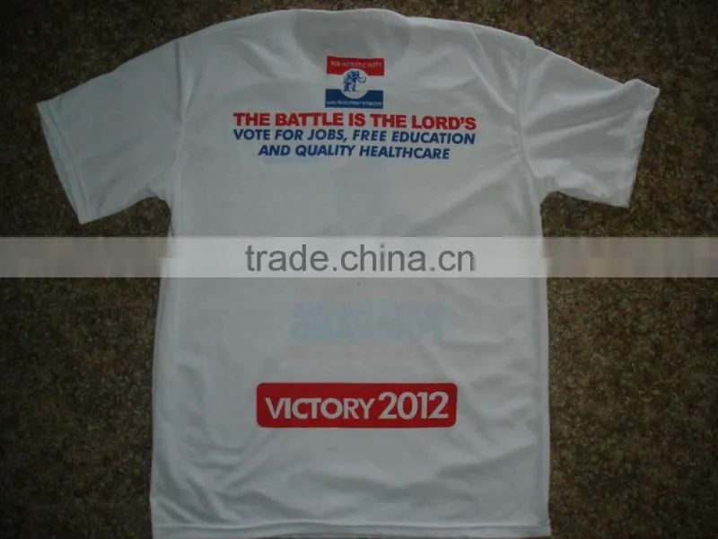 Bulk cheap election t shirt, white t-shirt for promotion custom election advertising campaign t-shirts