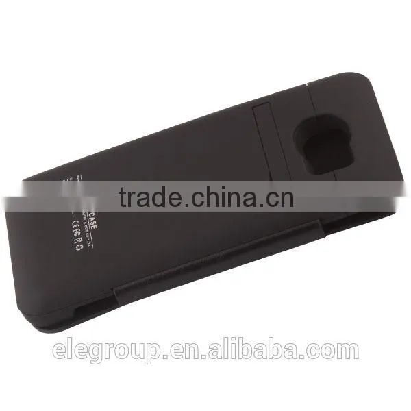 New Arrival 4200mah Full Capacity Power Case With Leather Cover For Samsung S6 External Battery Case