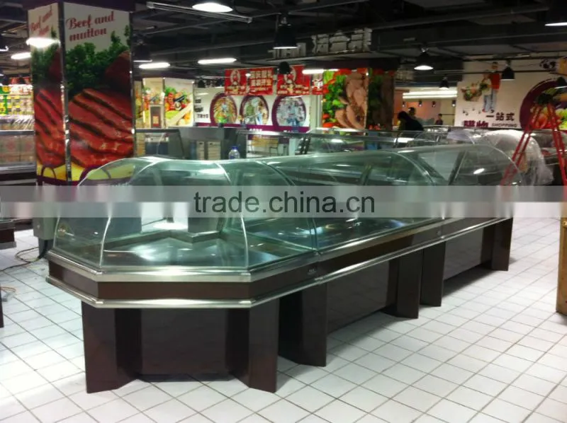 APEX sliding glass door display cabinet for food