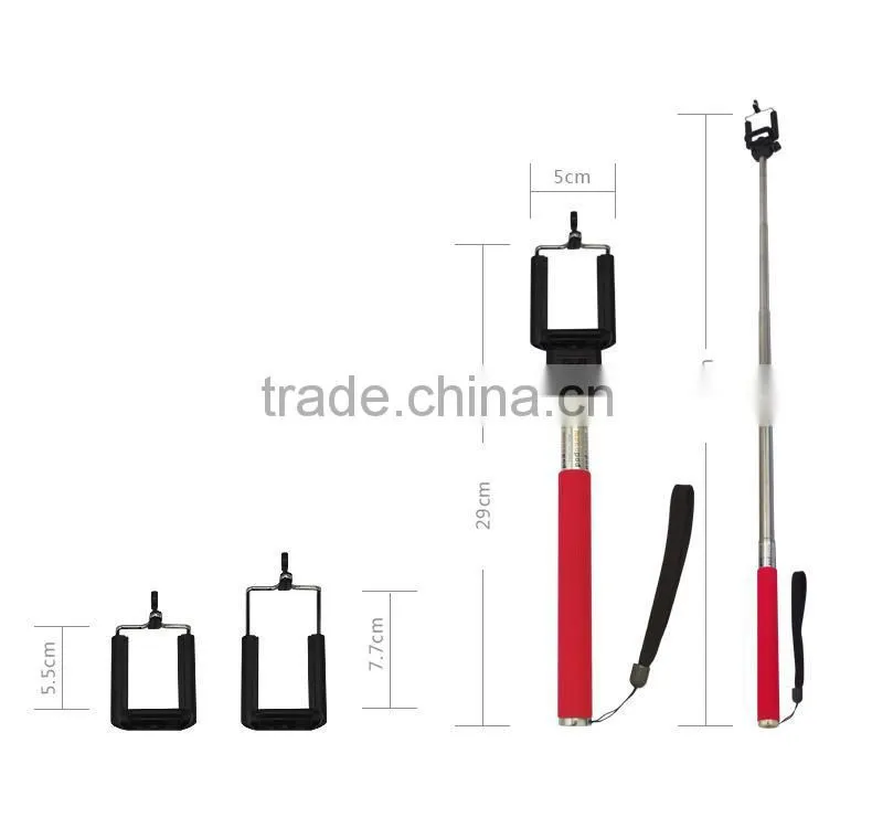 cheap selfie stick ,monopod selfie stick rubber capmonopod bluetooth pod for cellphone