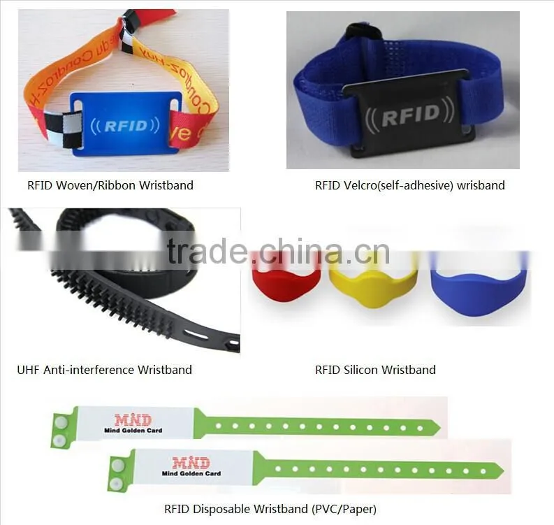MDW204 Custom Design One Time Use Disposable NFC Woven RFID Wristband for Event