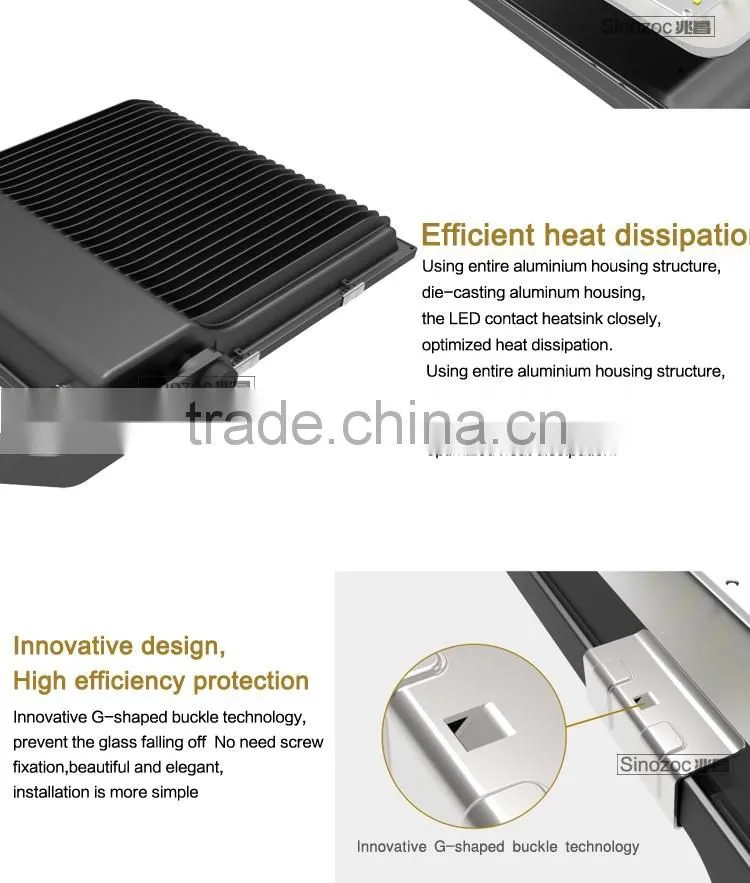 Sinozoc 2016 new hot sale led flood light 30w 50w 100w 150w 200w led flood light