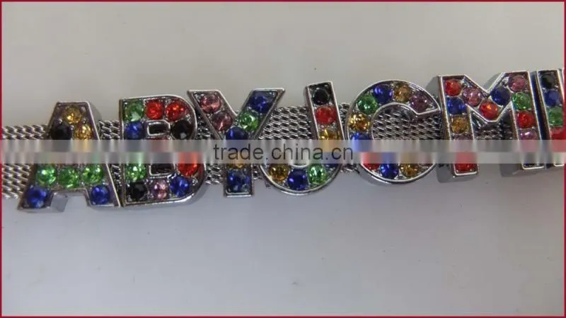 Letters can be Wear on Steel Mesh Belt 8MM & 10MM Wide Wristband Stainless Steel Bracelet