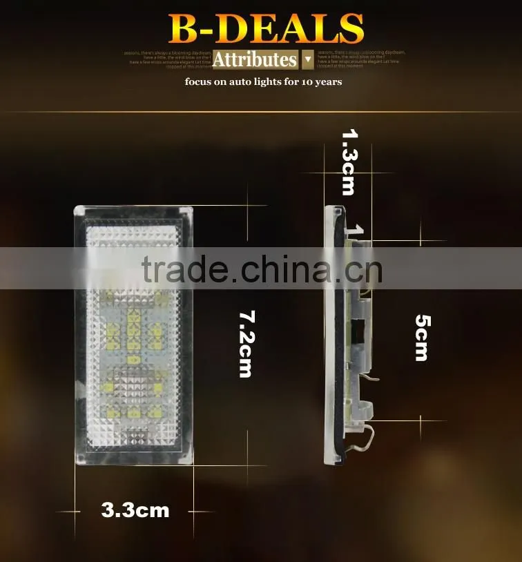New type E65 E66 745i, 750i, 750Li, 760Li car License Plate led bulb for bmw