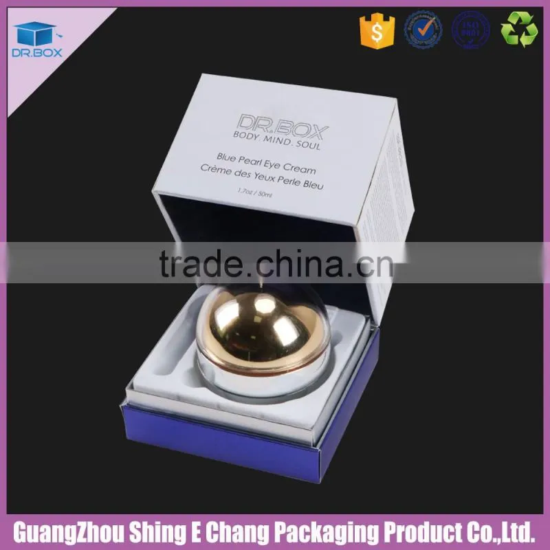 Purple color printing rigid paper box,cosmetic box packaging