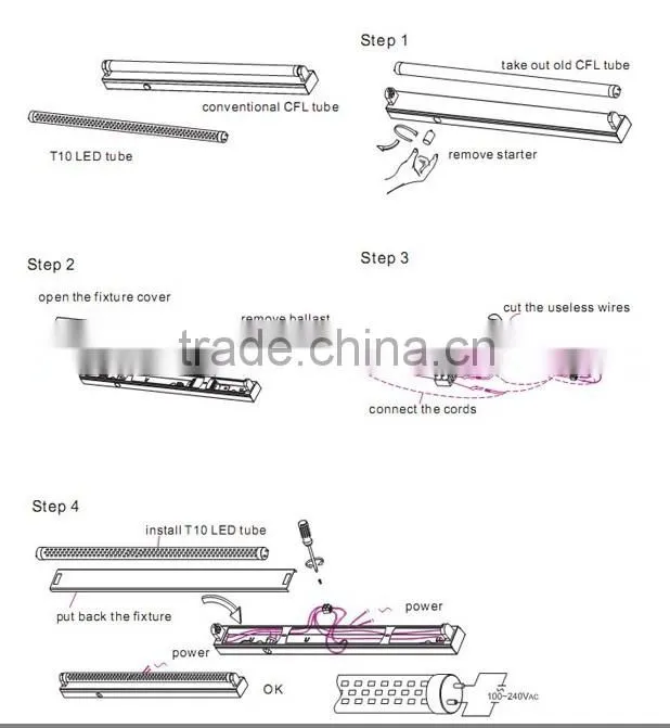 130lm/w Popular Light CE Passed 1200mm Price Led Tube Light T8