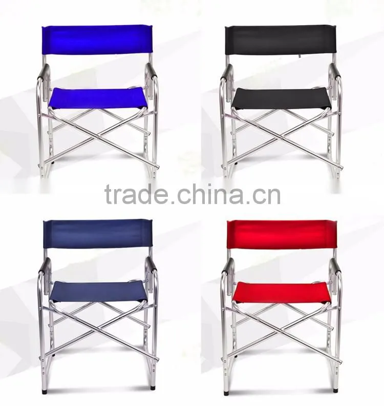 Portable Travel Colorful Camping Beach Audiovisual Aluminum Canvas Folding Director Chair