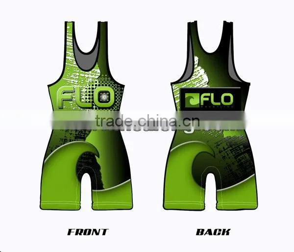 High Quality Lycra Custom wrestling singlet