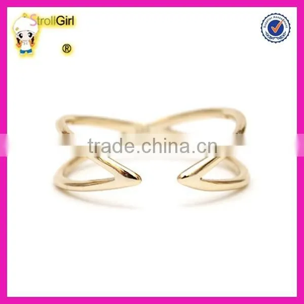 Fashion jewelry gold stacked rings wholesale sterling silver and rose gold twist ring