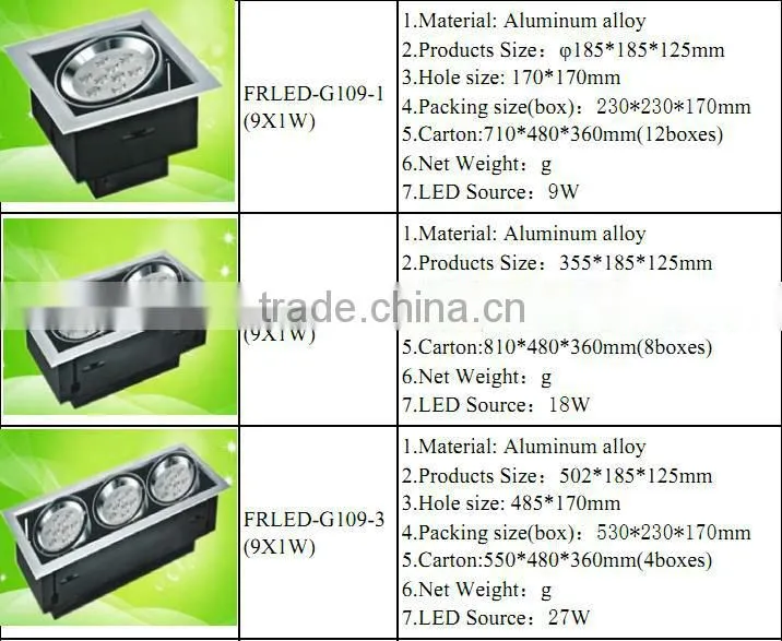 LED Grille Light Shell