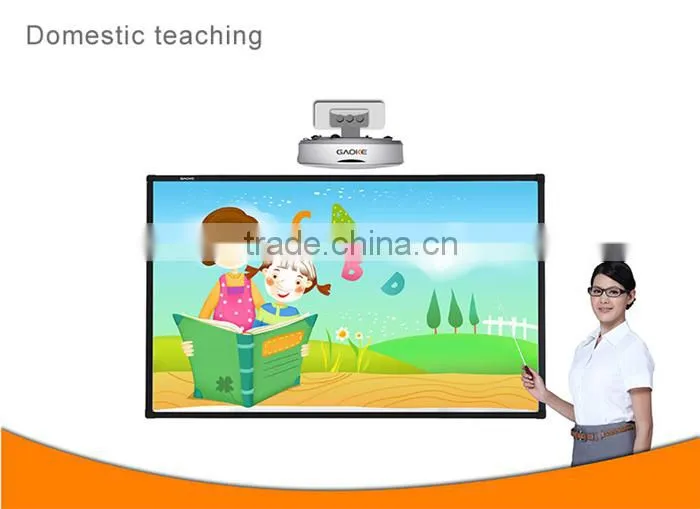 GAOKE Wifi bluetooth usb hdmi all in one with pc built-in 3d interactive computer overhead projector with speaker for school