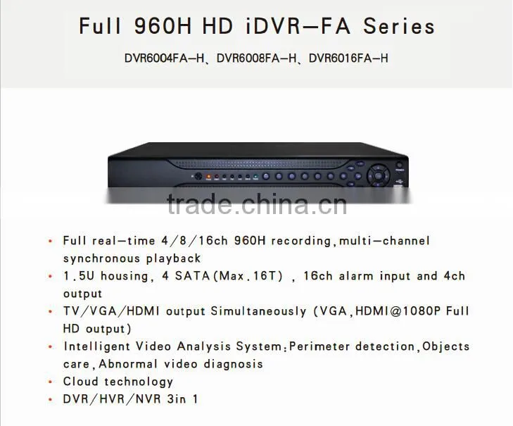 Full 960H HD iDVR-FA Series