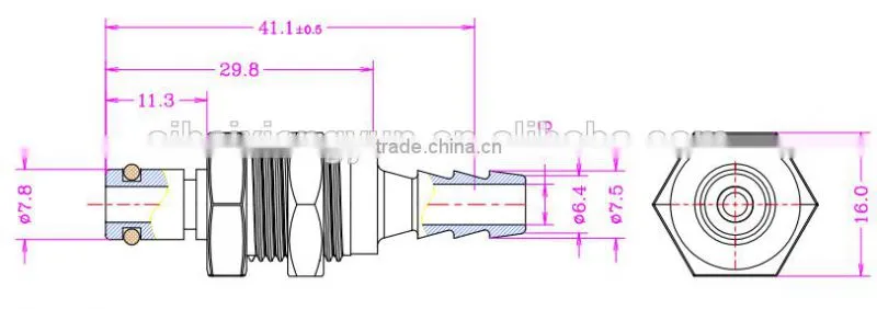 1/4" POM/EPDM Plastic disconnector IM1604PH Male