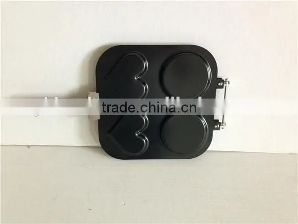 carbon steel non stick 4 round shape pancake cake mould bakeware