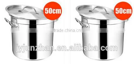 Induction Bottom Double Ears Stainless Steel Restaurant Commercial Cooking Pots for Sale