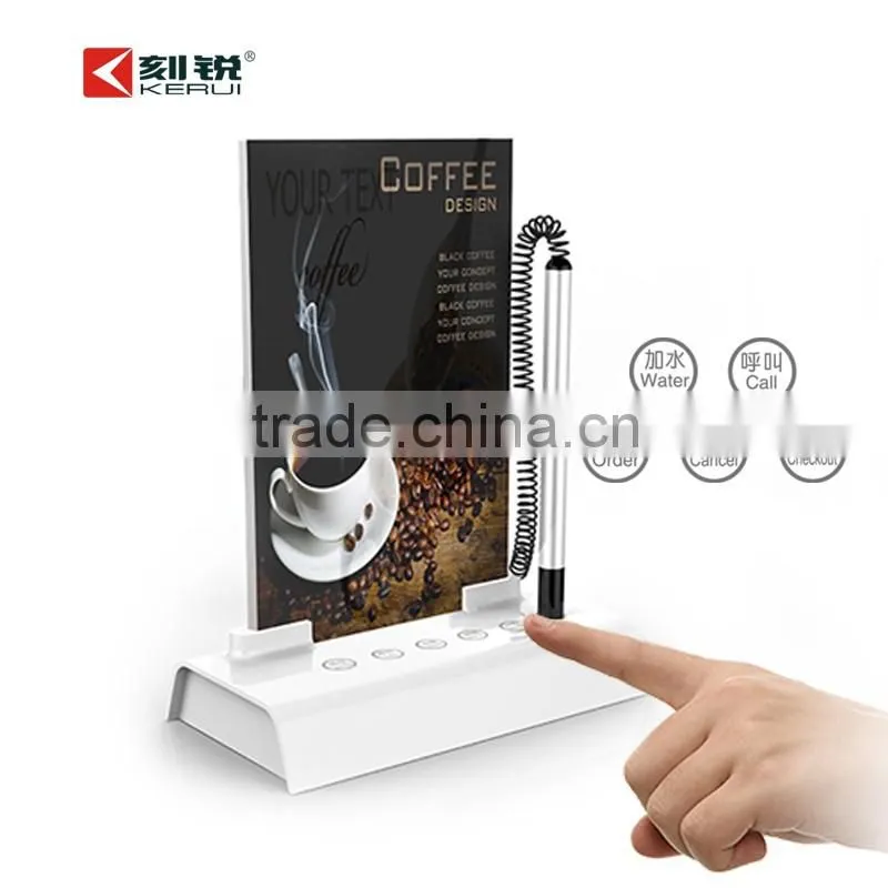 Creative menu designed call button for bear &snack bar restaurant wireless service calling system
