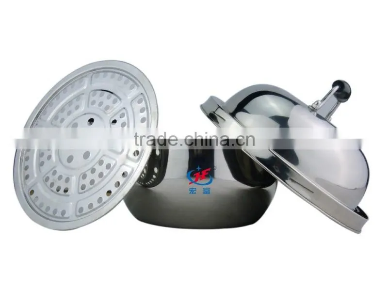 well equipped kitchen cookware of stainless steel food steamer pot with bpa free