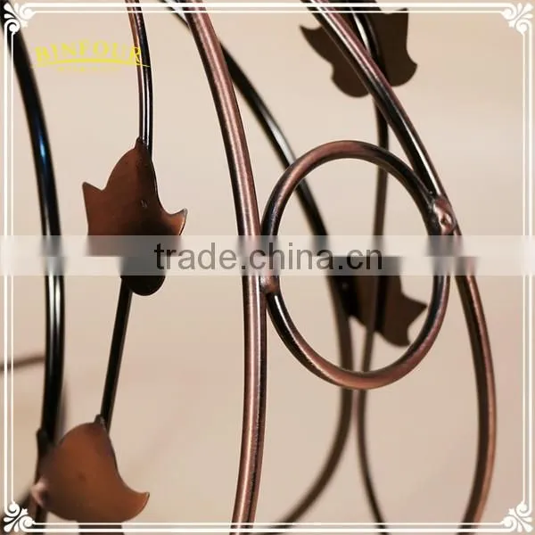 Metal wine rack wire technology moon curved fashion home deco