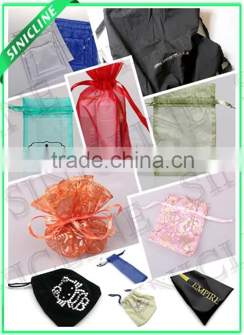 Sinicline Custom made Drawstring Organza Gift Pouch for Promotion