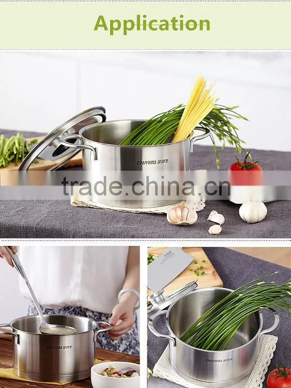 Tri-Ply Base Covered Stock Pot Stainless Steel 18 / 8