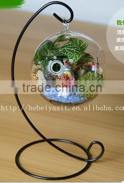 Hot! Yasit cheap clear glass hanging vase direct from factory