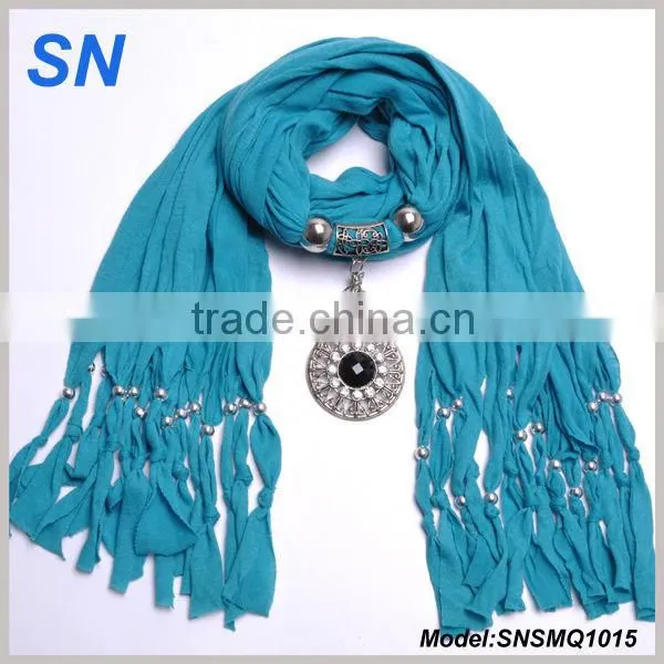 Fashion lady's Christmas Circular Pendant scarf