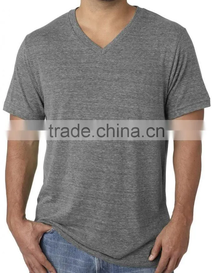 GuangZhou Manufacturer men v neck cheap fashion plain custom t shirts 1 euro wholesale