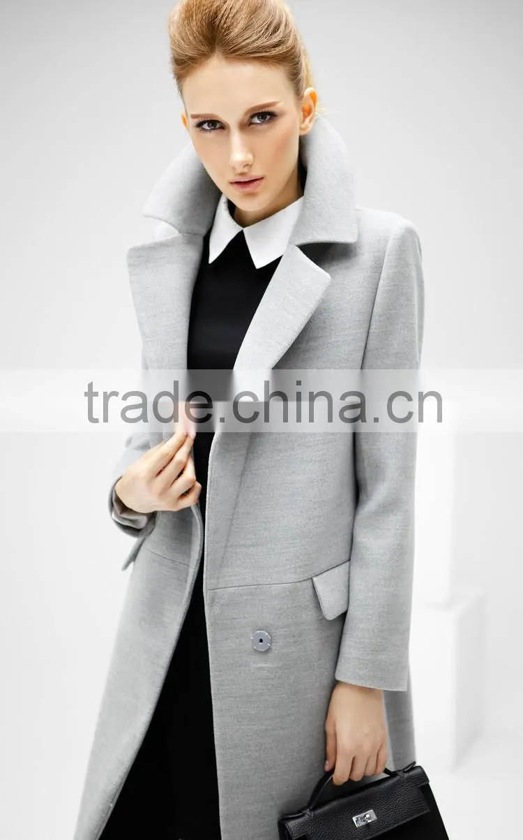 popular long dress woolen cloth coat