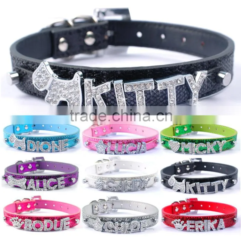 Rhinestone bling 10mm Alloy charm slide charms