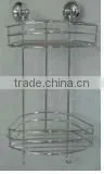 twist & fix 2 tier metal corner rack with suction