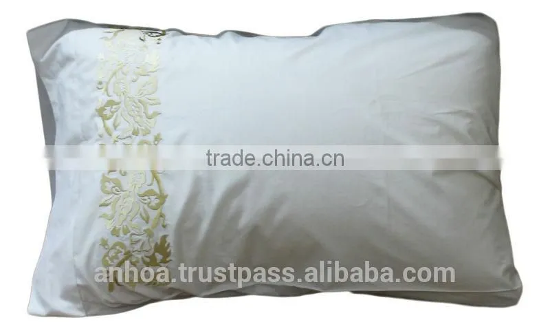 100% cotton hand embroidery flower pattern pillow cases