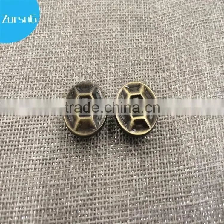 Fashionable casual custom enamel color plating black snap fastener metal button