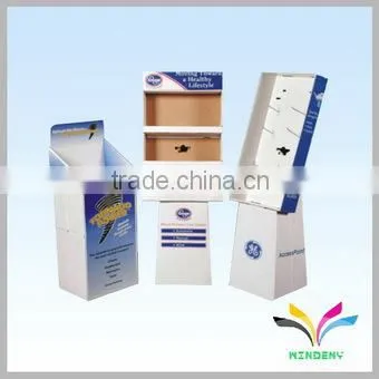 Customized paperboard floor stand shop display stand