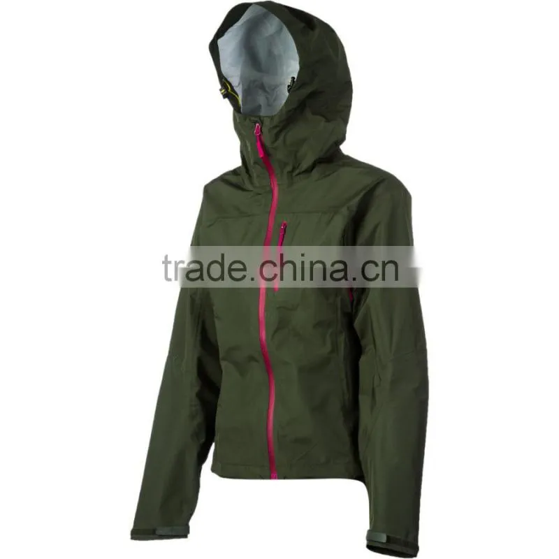 Hooded lightweight women rain proof jackets