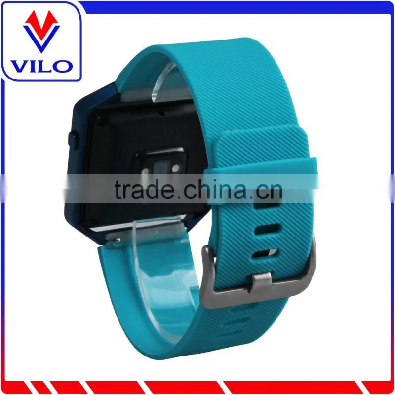 Hot Selling Silicone Watch Strap For Fitbit Blaze Watch Band+Metal Frame