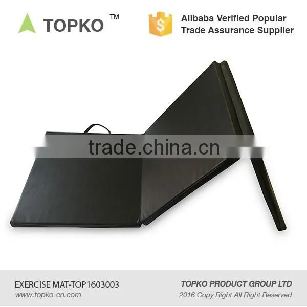 TOPKO Gymnastics Tumbling Exercise Folding Martial Arts Mats with Hook and Loop Tri-Fold Exercise Mat gym mat