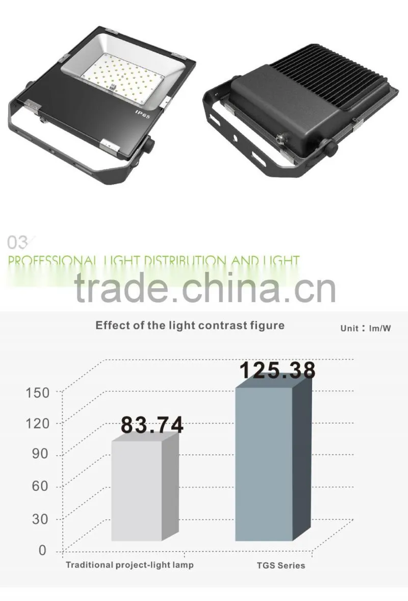 Promotional Price Meanwell Driver Free Lighting Design 2016 CE Rohs Approved Shenzhen Factory 50W Watt LED Flood Light
