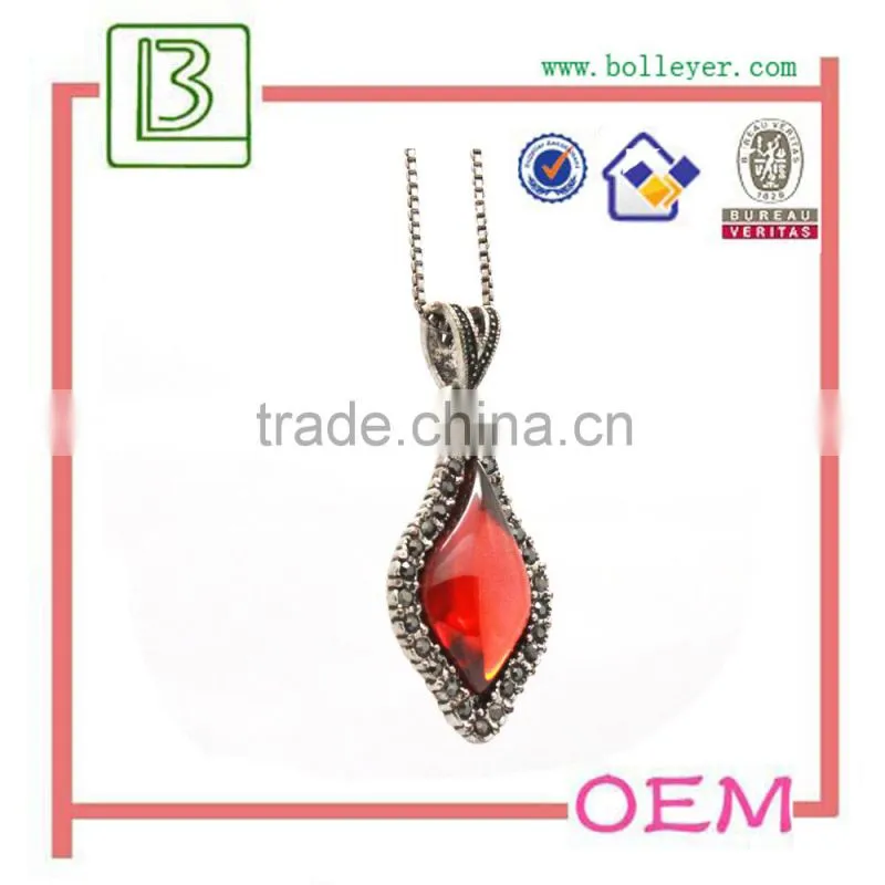 H0t Sale Fashionable Imitation Artificial Ruby Necklace