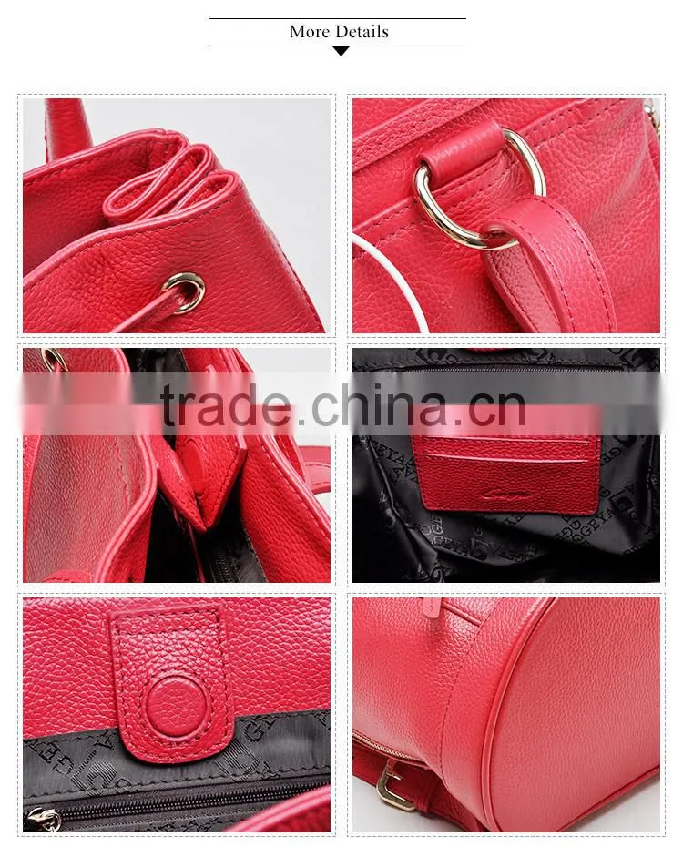 Factory custom leather satchel bag China wholesale