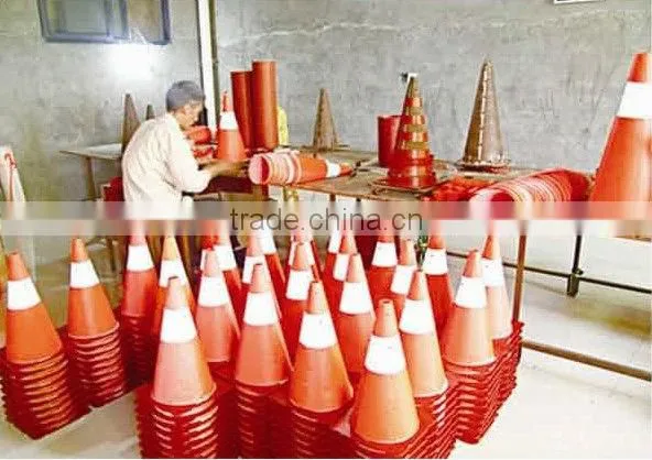40CM black PP traffic cone/16" folding retractable safety cones