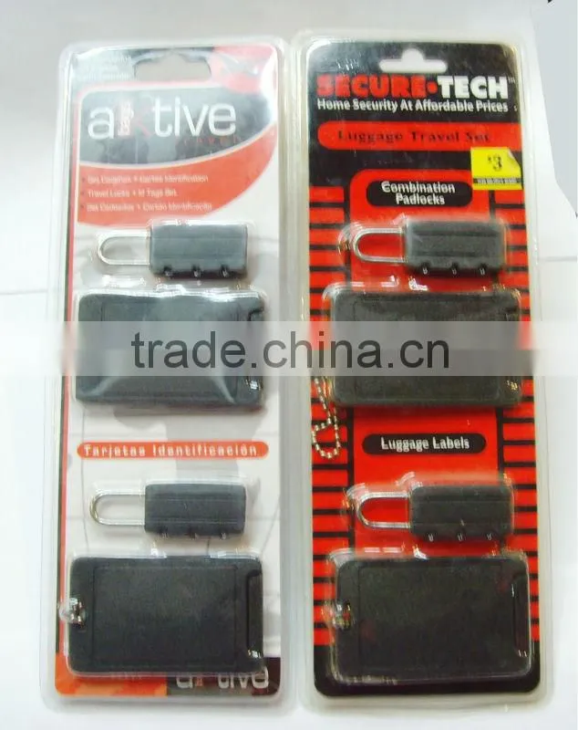 Travel Set(luggage tag+plastic combination lock)/travel bag set