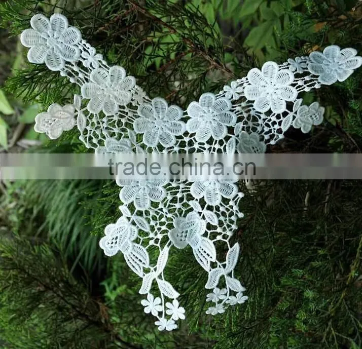 Good Quality Milk Protein Fiber Water-soluable Embroidered Lace Collar