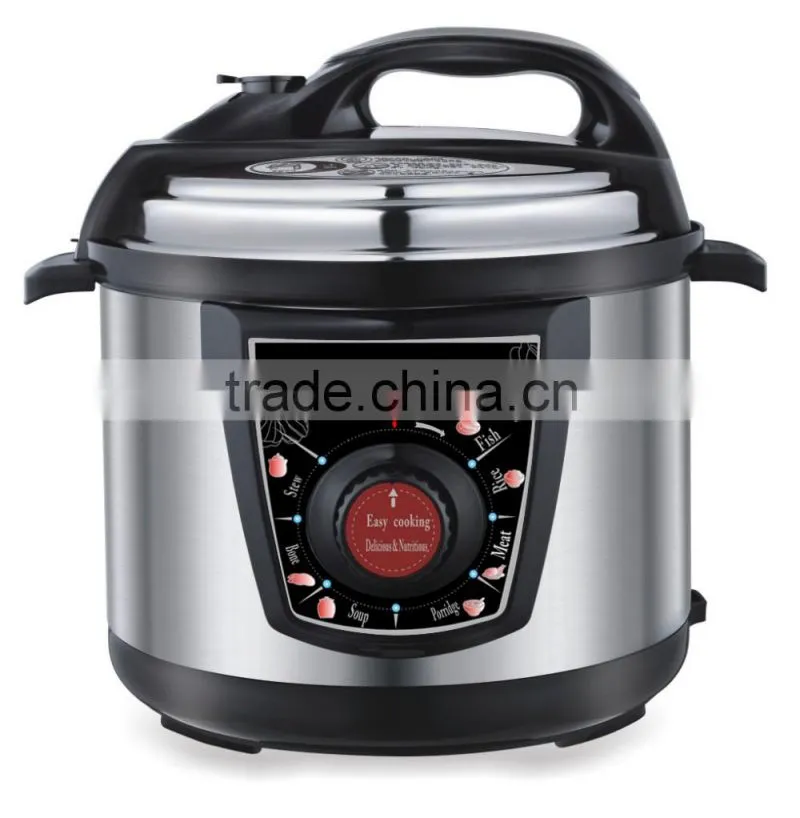 Zhongshan 4L safety protection stainless steel housing multi functions mechanical knob control electric pressure cookers with CE