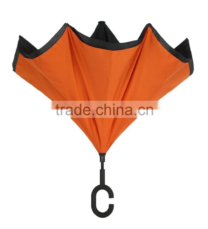 Inside Out Inverted Upside Down Double layers Windproof Umbrella