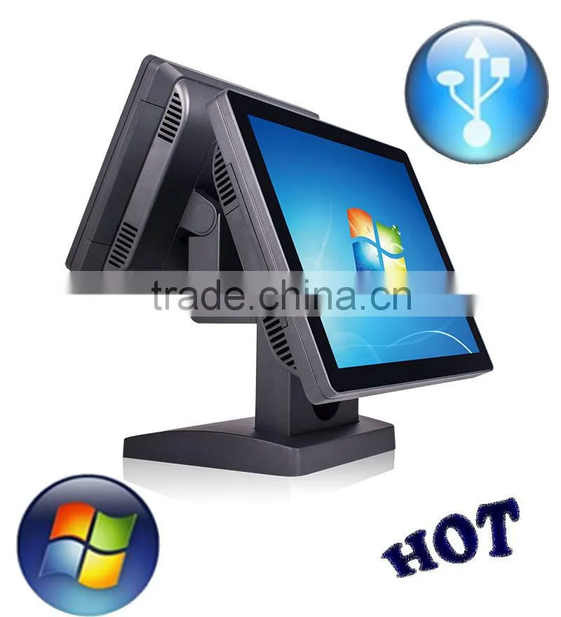 cheap dual touch screen pos terminal for Supermarket cashier machine ZQ-T9060D from Zonerich
