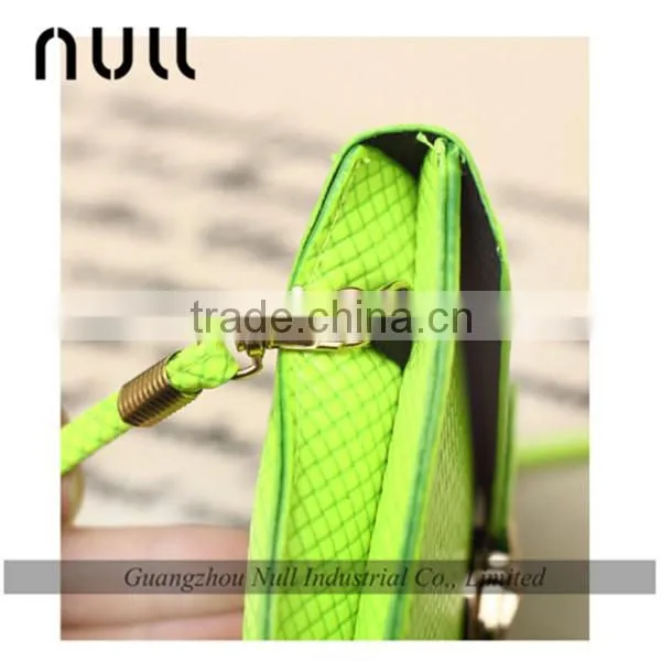 Two layer fashion girls wrist strap phone wallet